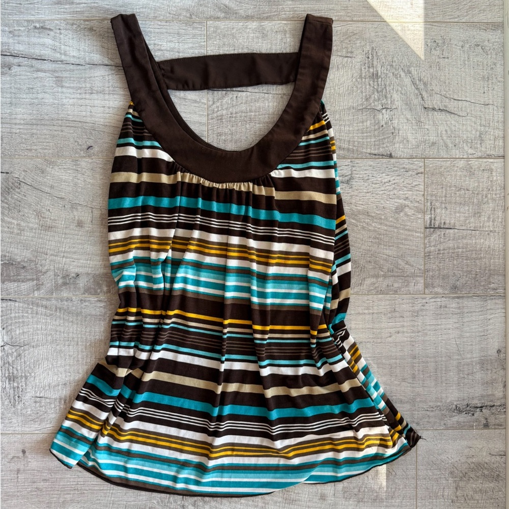 Vintage Y2K Bwear Multicolor Striped Tank Top